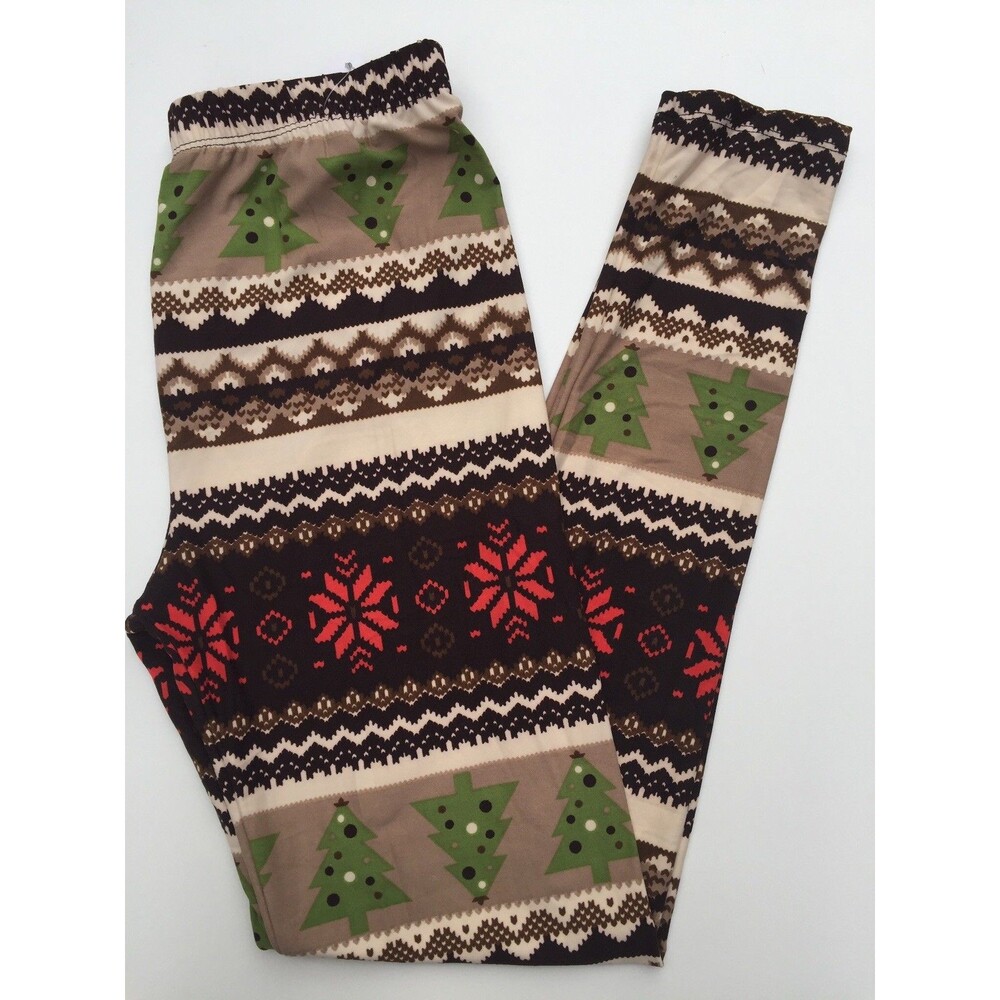 Christmas Navajo Beautiful Brown with Buttery Soft Leggings - One Size 2-12